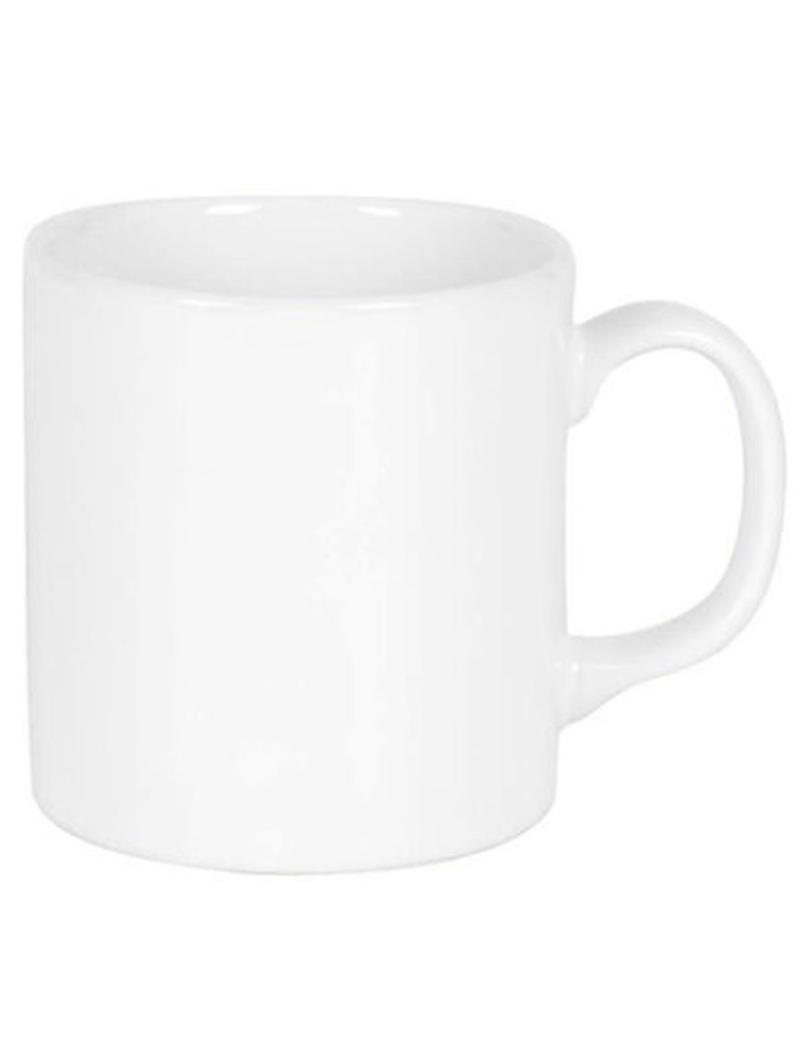 Taza Para Desayuno Porcelana Blanca 300 Ml X 1 Unidad.