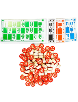 Juego de bingo manual con 24 cartones y 90 bolas, incluye fichas de juego,  juego de mesa tradicional, familiar, mínimo 2 jugador