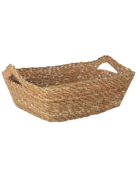 Cesta rectangular de mimbre...